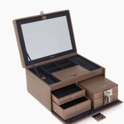 COFFRET BIJOUX GM TAUPE LE TANNEUR