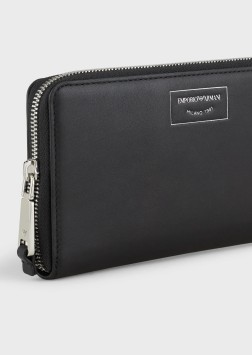 COMPAGNON ZIPPÉ NOIR LOGO EMPORIO ARMANI