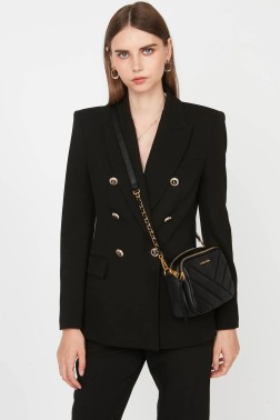 SAC TROTTEUR SOFT MATELASSÉ NOIR LANCASTER