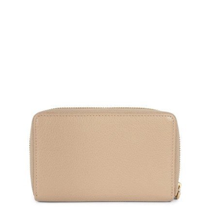 PORTEFEUILLE ZIPPÉ DUNE BEIGE FONCÉ LANCASTER