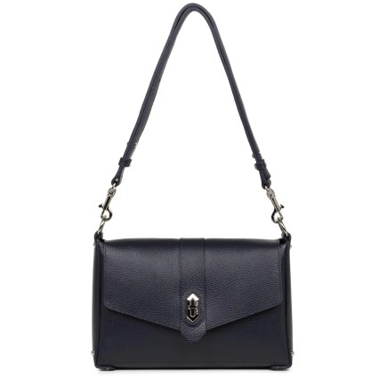 SAC TROTTEUR FOULONNÉ DOUBLE BLEU IN ARGENT LANCASTER