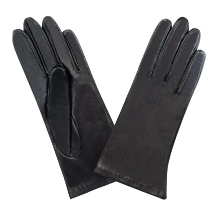 GANTS TACTILES CUIR PRESTIGE FEMME NOIR DOUBLURE SOIE GLOVE STORY