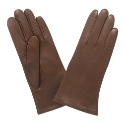 GANTS TACTILES CUIR PRESTIGE FEMME CORK DOUBLURE SOIE GLOVE STORY
