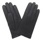 GANTS CUIR PRESTIGE HOMME NOIR DOUBLURE EN SOIE GLOVE STORY