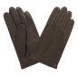 GANTS TACTILES CUIR PRESTIGE HOMME BRUN DOUBLURE EN SOIE GLOVE STORY