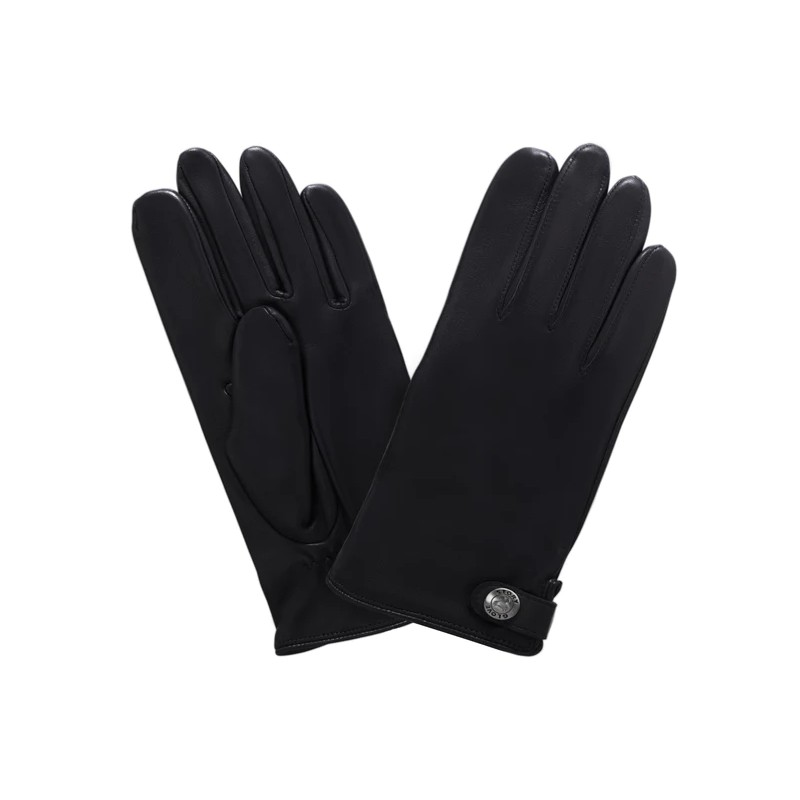 GANTS CUIR PRESTIGE HOMME NOIR DOUBLURE EN CACHEMIRE GLOVE STORY