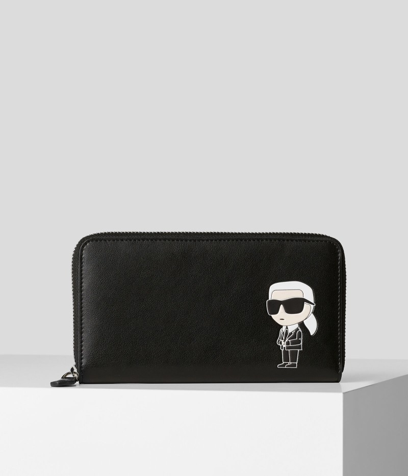PORTEFEUILLE CONTIMENTAL ZIPPÉ K/IKONIK 2.0 NOIR KL