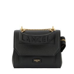 SAC À RABAT NINON MOYEN MODÈLE NOIR/GOLD LANCEL