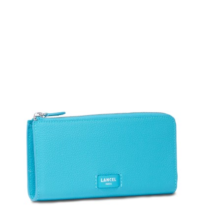 PORTEFEUILLE ZIPPÉ NINON BLEU OCÉAN LANCEL