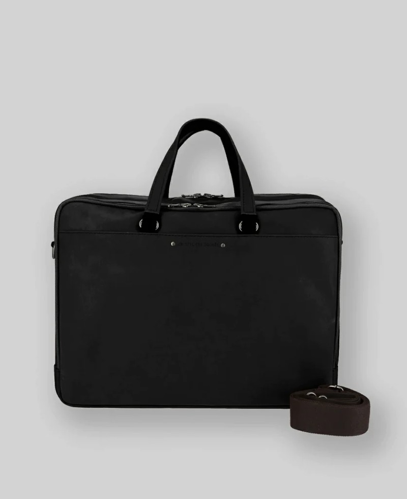 SERVIETTE BUSINESS PORTE ORDINATEUR ITHAQUE LARGE BAROUDEUR NOIR FOURÉS
