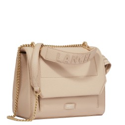 SAC À RABAT NINON MOYEN MODÈLE CAPPUCCINO/DORÉ LANCEL