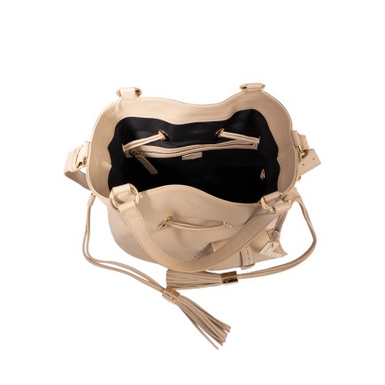 SAC SEAU M PREMIER FLIRT CAPPUCCINO/DORÉ LANCEL