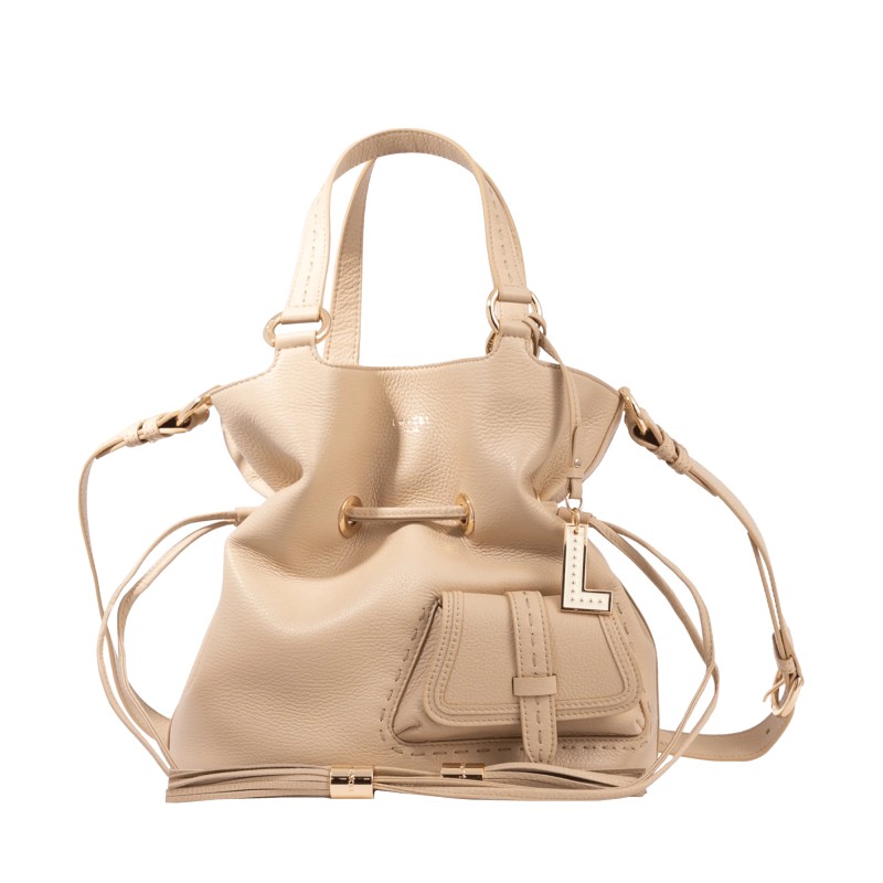 SAC SEAU M PREMIER FLIRT CAPPUCCINO/DORÉ LANCEL