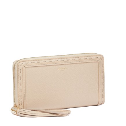 COMPAGNON LONG ZIPPÉ PREMIER FLIRT CAPPUCCINO/DORÉ/DORÉ LANCEL