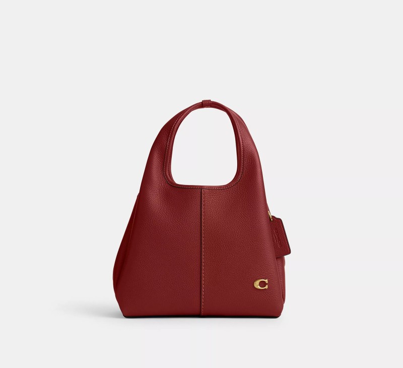 SAC ÉPAULE LANA ÉMAIL ROUGE COACH