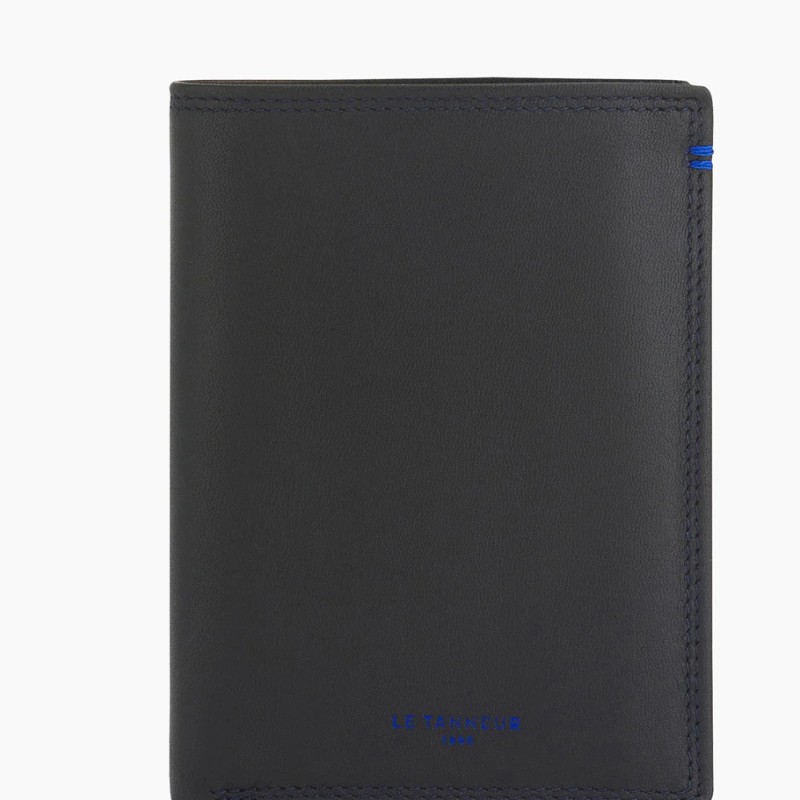 PORTEFEUILLE VERTICAL ZIPPÉ MARTIN NOIR LE TANNEUR PORTEFEUILLE VERTICAL ZIPPÉ MARTIN NOIR LE TANNEUR
