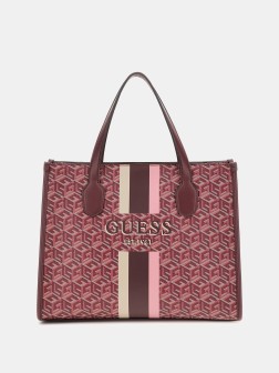 SAC À MAIN SILVANA LOGO G CUBE ROUGE MULTI GUESS