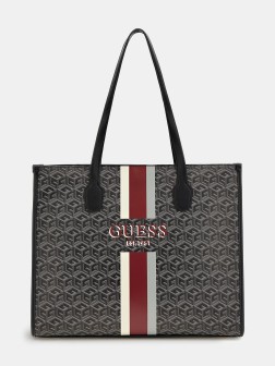 CABAS SILVANA LOGO G CUBE NOIR MULTI GUESS