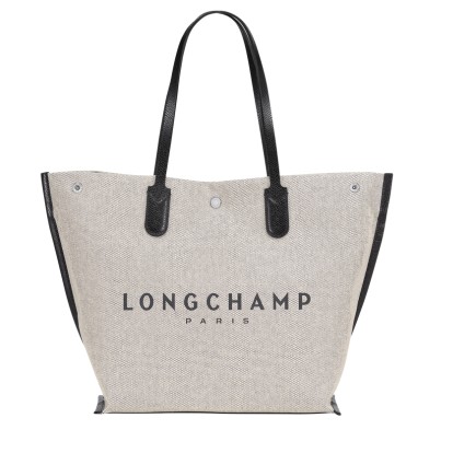 LONGCHAMP ESSENTIAL TOILE SAC CABAS L ÉCRU