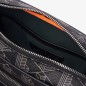 SAC BANDOULIÈRE THE BLEND EN TOILE MONOGRAMME NOIR/GRIS LACOSTE