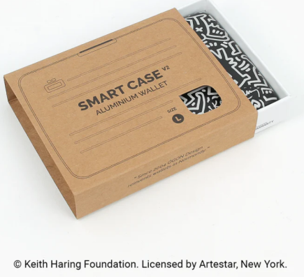 PORTEFEUILLE OSLO LARGE IMPRIMÉ KEITH HARING WHITE ÖGON DESIGN