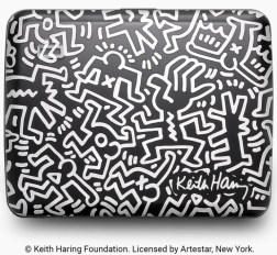 PORTE CARTES SMART CASE OSLO LARGE IMPRIMÉ KEITH HARING WHITE ÖGON DESIGN