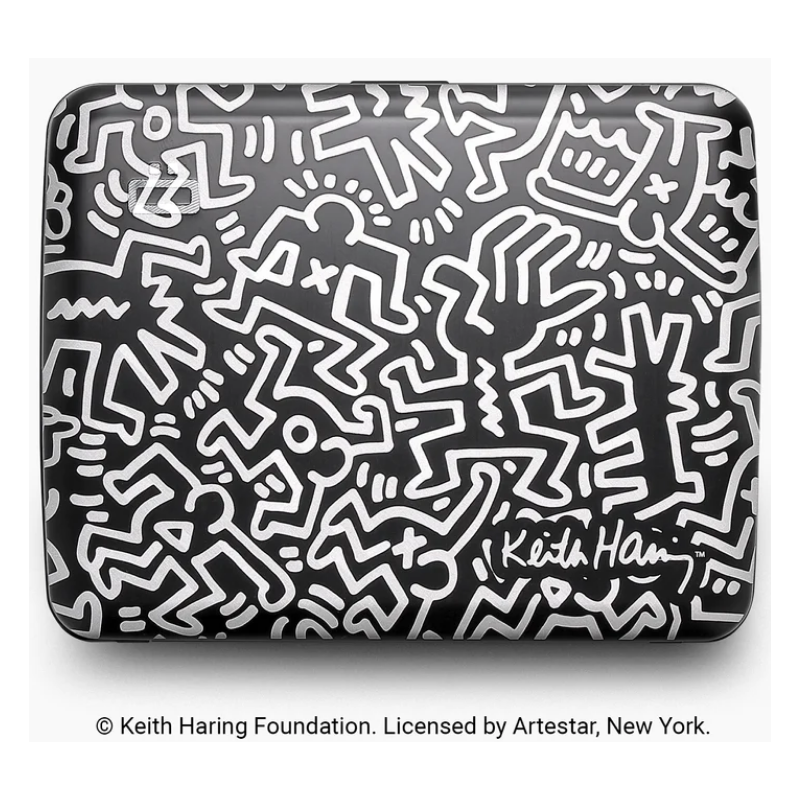 PORTE CARTES SMART CASE OSLO LARGE IMPRIMÉ KEITH HARING WHITE ÖGON DESIGN