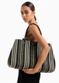 GRAND SAC CABAS TRESSÉ MULTICOLORE NOIR MYEA BAG EMPORIO ARMANI GRAND SAC CABAS TRESSÉ MULTICOLORE NOIR MYEA BAG EMPORIO ARMANI