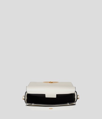 SAC BANDOULIÈRE TAILLE MOYENNE K/SIGNATURE FAN BLANC CASSÉ KL