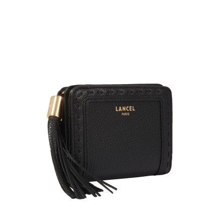 PORTEFEUILLE COMPACT ZIPPÉ PREMIER FLIRT LANCEL NOIR