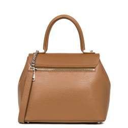 SAC À MAIN AVEC FERMOIR FOULONNÉ PIA CAMEL LANCASTER