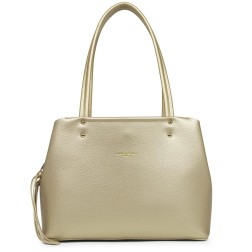 SAC CABAS ÉPAULE FOULONNÉ DOUBLE CHAMPAGNE IN NUDE LANCASTER