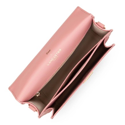 SAC TROTTEUR VIEUX ROSE (Sydney) LANCASTER X ZOÉ EN CUIR DE VACHETTE RECYCLÉ