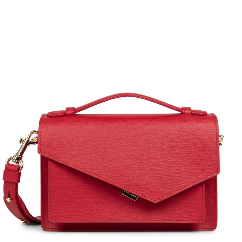 SAC TROTTEUR ROUGE (Brisbane) LANCASTER X ZOÉ EN CUIR DE VACHETTE RECYCLÉ