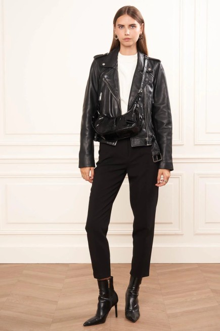 SAC DEMI LUNE RÉTRO & GLAM NOIR LANCASTER