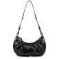SAC DEMI LUNE RÉTRO & GLAM NOIR LANCASTER