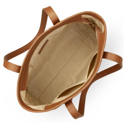 SAC CABAS ÉPAULE CANNAGE ROTIN CAMEL LANCASTER