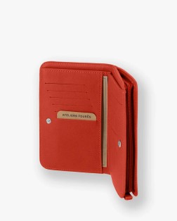 PORTEFEUILLE NÉRÉÏDES ANTI RFID GRAND FORMAT BAROUDEUSE ORANGE CONFITE FOURÉS