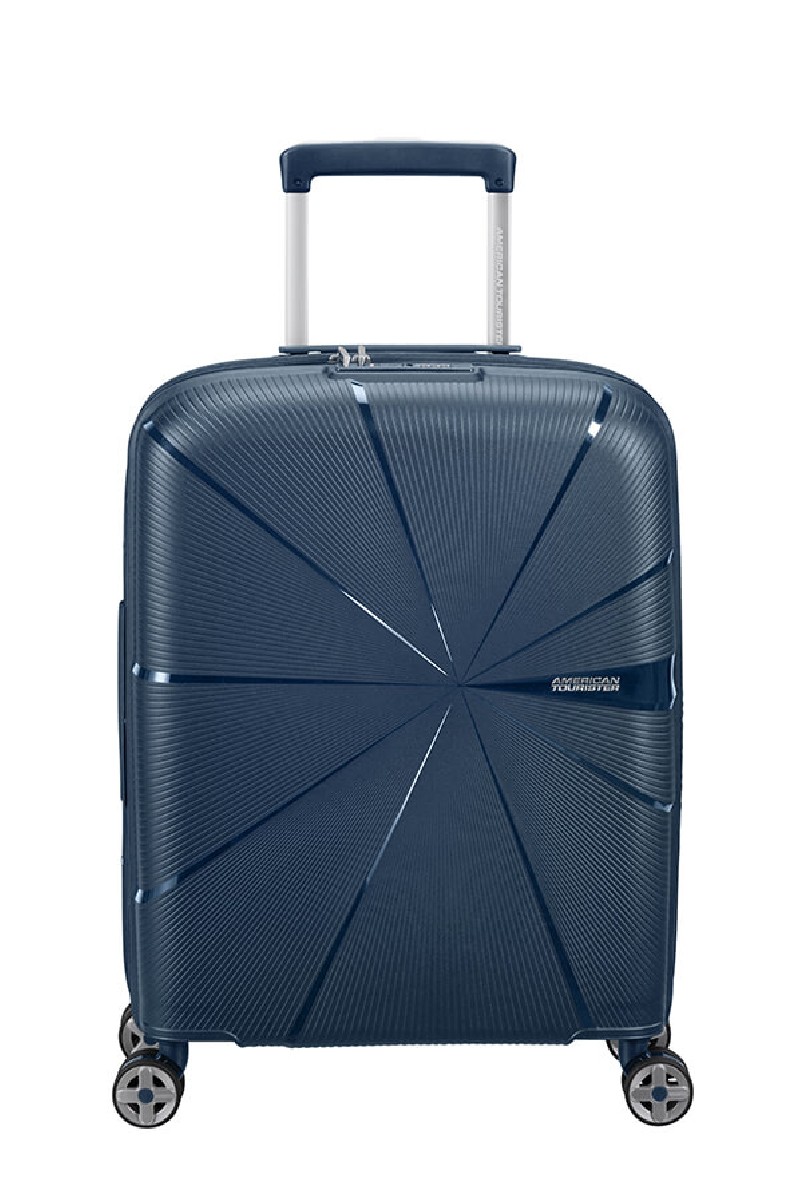VALISE CABINE 4 ROUES 55CM EXT STARVIBE NAVY AMERICAN TOURISTER
