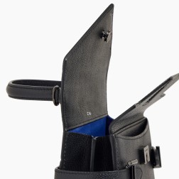 PETIT SAC À MAIN DOUBLE RABAT ÉMILIE NOIR LE TANNEUR