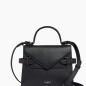 PETIT SAC À MAIN DOUBLE RABAT ÉMILIE NOIR LE TANNEUR