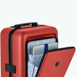 VALISE CABINE 4 ROUES 55CM TRAVELER ROUGE LHR CABAÏA