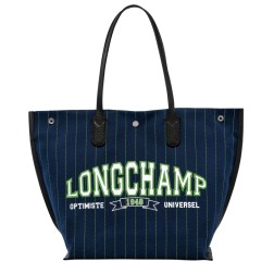 LONGCHAMP ESSENTIAL TOILE UNIVERSITÉ SAC CABAS L MARINE