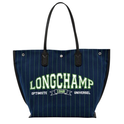 LONGCHAMP ESSENTIAL TOILE UNIVERSITÉ SAC CABAS L MARINE