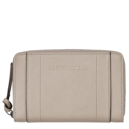 LONGCHAMP 3D PORTEFEUILLE COMPACT ARGILE