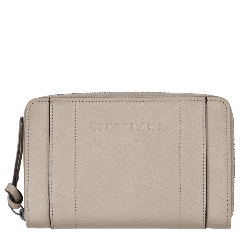 LONGCHAMP 3D PORTEFEUILLE COMPACT ARGILE