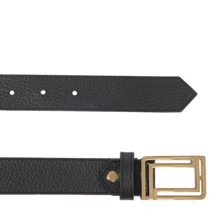 CEINTURE MIXTE DOUBLE L NOIR LANCEL