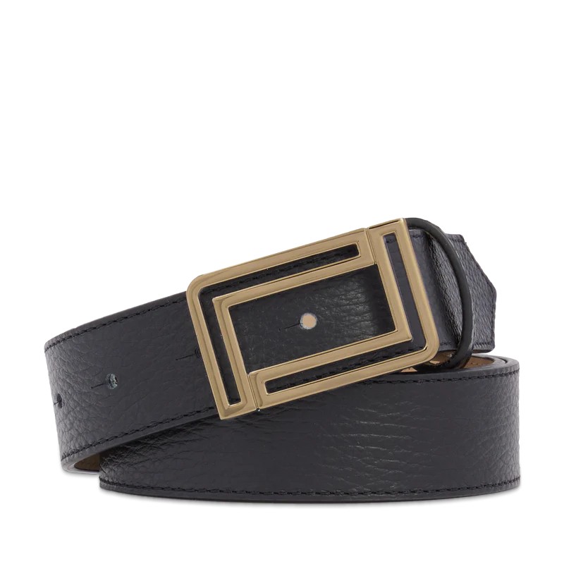CEINTURE MIXTE DOUBLE L NOIR LANCEL CEINTURE MIXTE DOUBLE L NOIR LANCEL