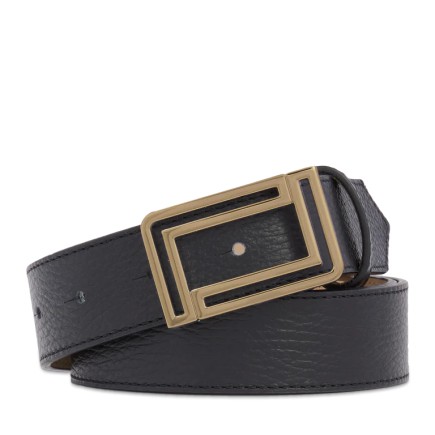 CEINTURE MIXTE DOUBLE L NOIR LANCEL