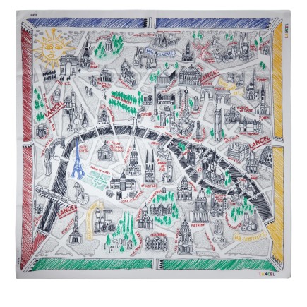 CARRÉ DE SOIE 90CM LANCEL MULTICO NEIGE